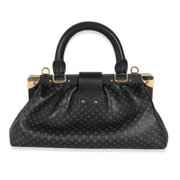 Louis Vuitton Black Embossed Calfskin Nanogram Clutch - Picture 2 of 8
